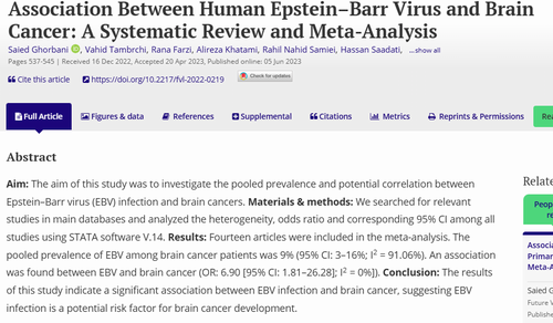 Association Between Human Epstein–Barr Virus and Brain Cancer: A Systematic Review and Meta-Analysis